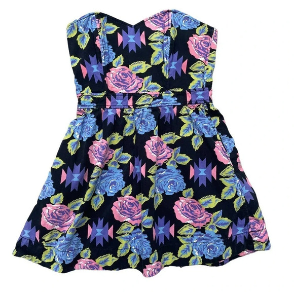 Talula Women's Bodycon Floral Strapless Dress Size 4 With Pockets - Picture 1 of 6